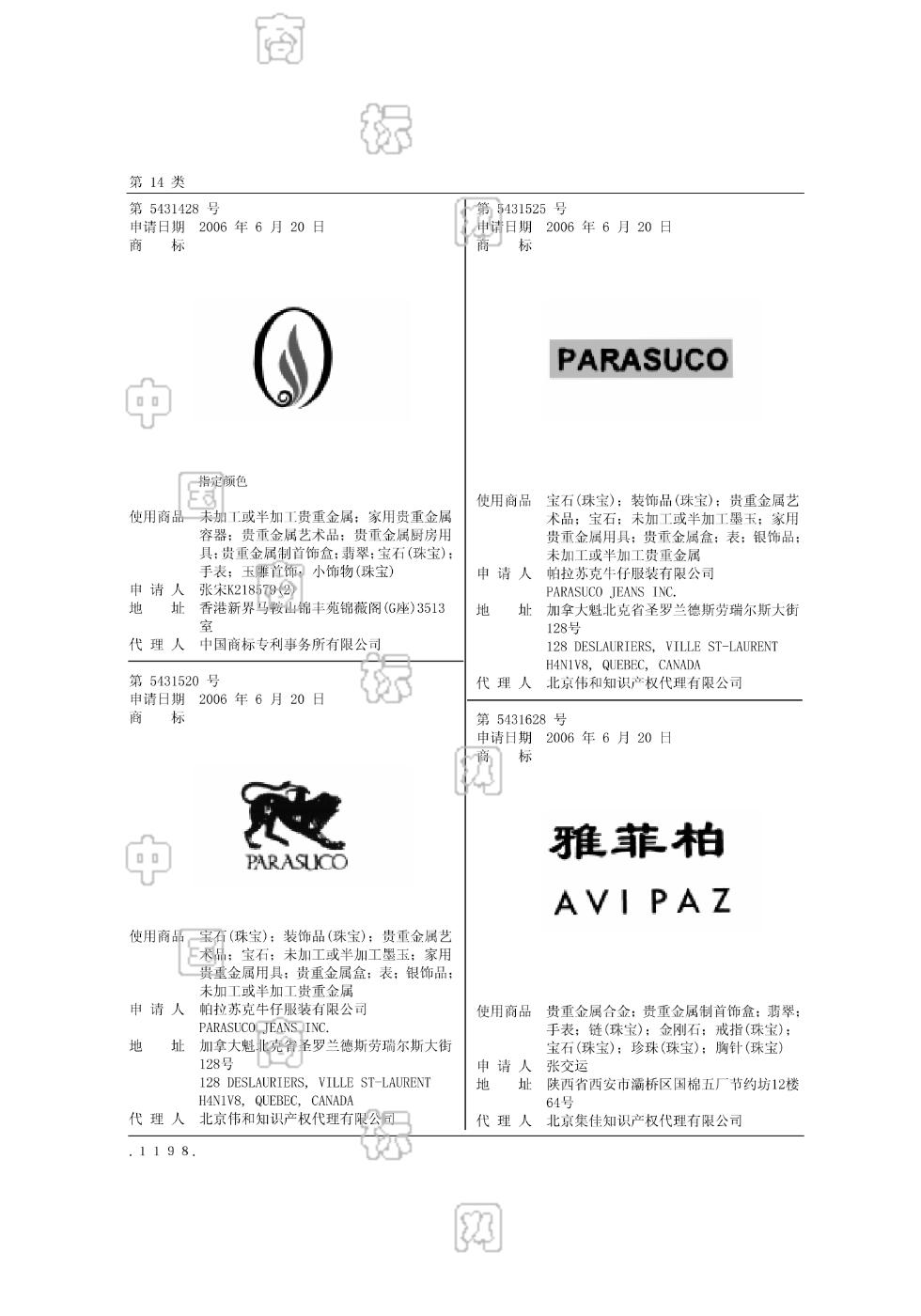 parasuco_注册号5431520_商标注册查询 天眼查