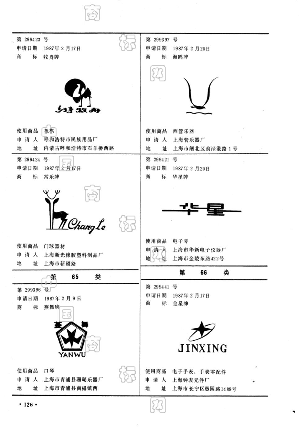 燕舞_注册号299396_商标注册查询 - 天眼查