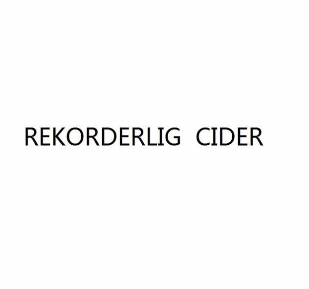 rekorderlig cider