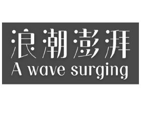 浪潮澎湃 a wave surging