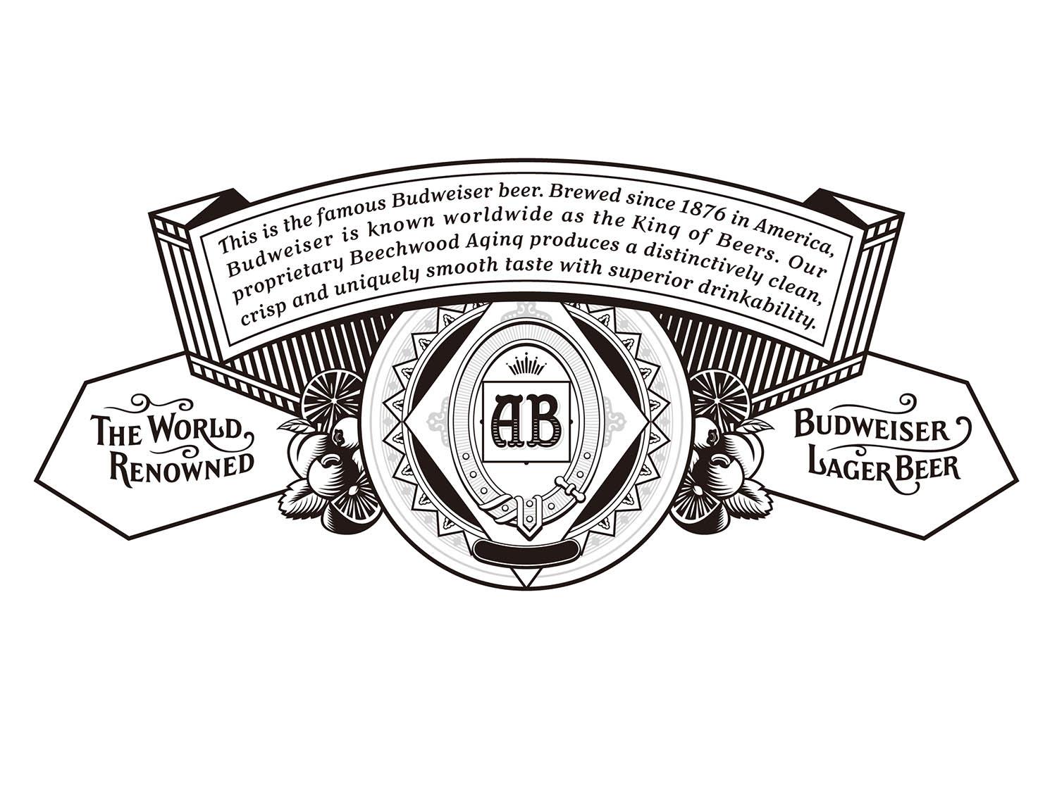 ab the world renowned budweiser lagerbeer