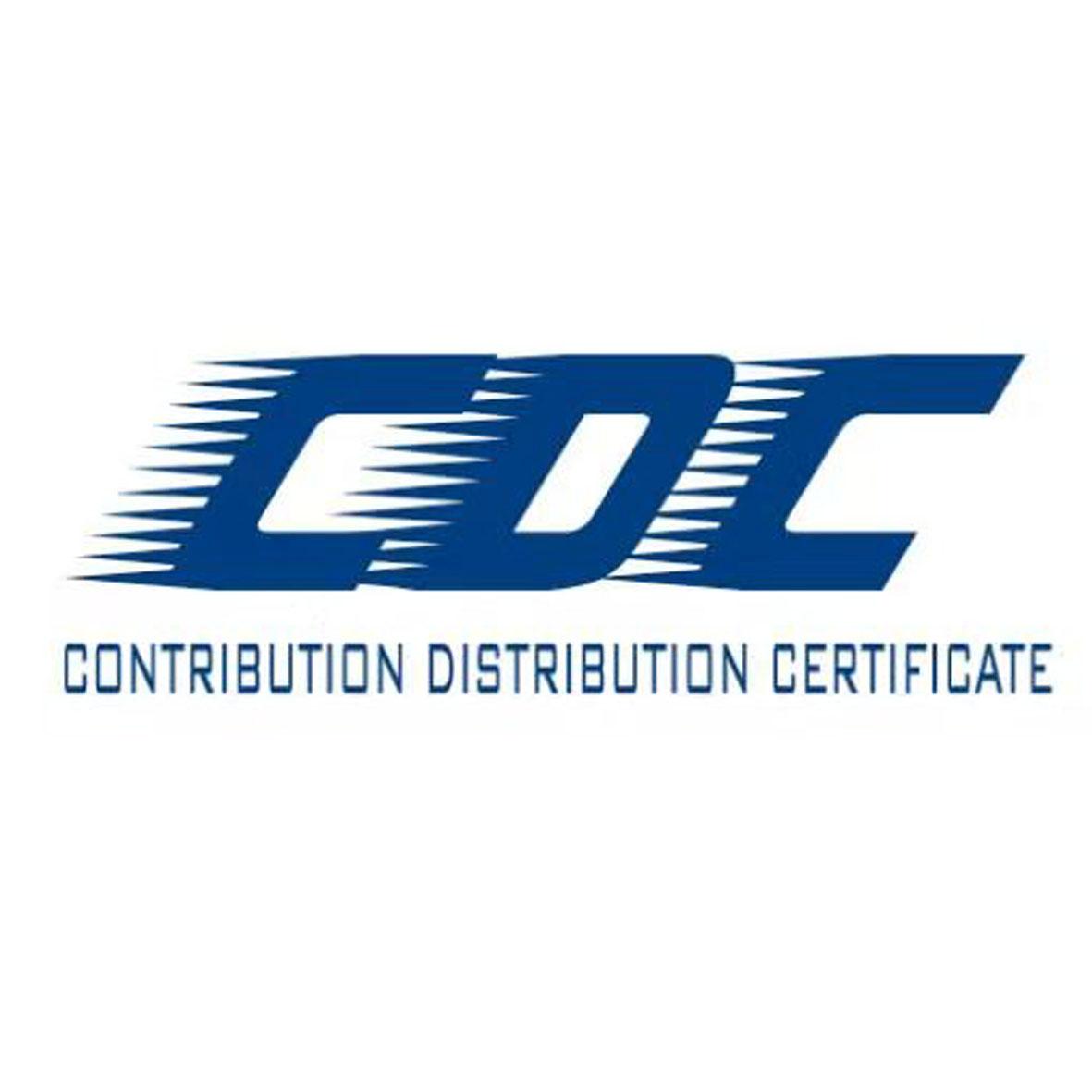cdc contribution distribution certificate