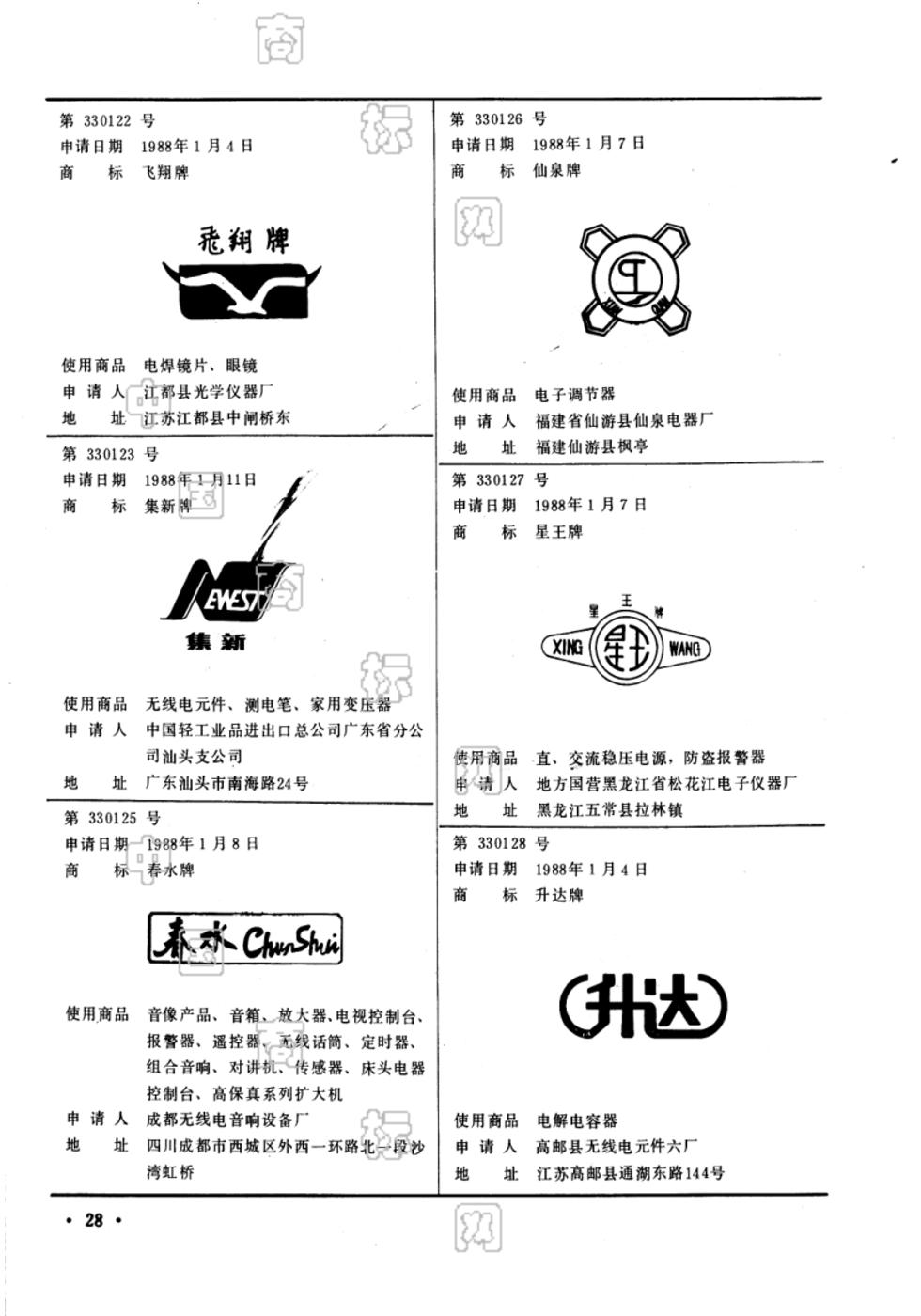 仙泉_注册号330126_商标注册查询 - 天眼查