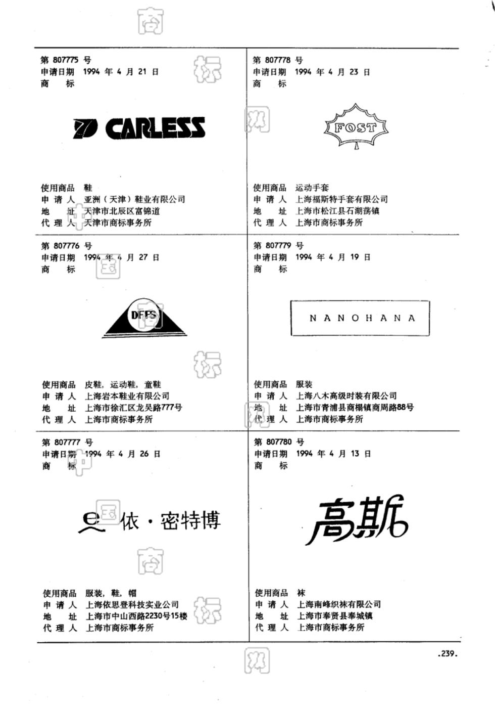 fost_注册号807778_商标注册查询 - 天眼查