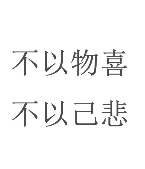 不以物喜不以己悲