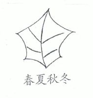 春夏秋冬字体简笔画图片